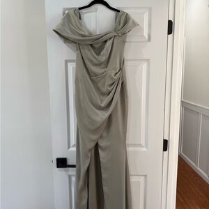 ASOS Strapless Draped Dress in Cream